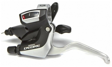 Шифтер триггерный с ручкой тормоза ST-M590 Deore SHIMANO левый 3 скоростей, с тросом 1800