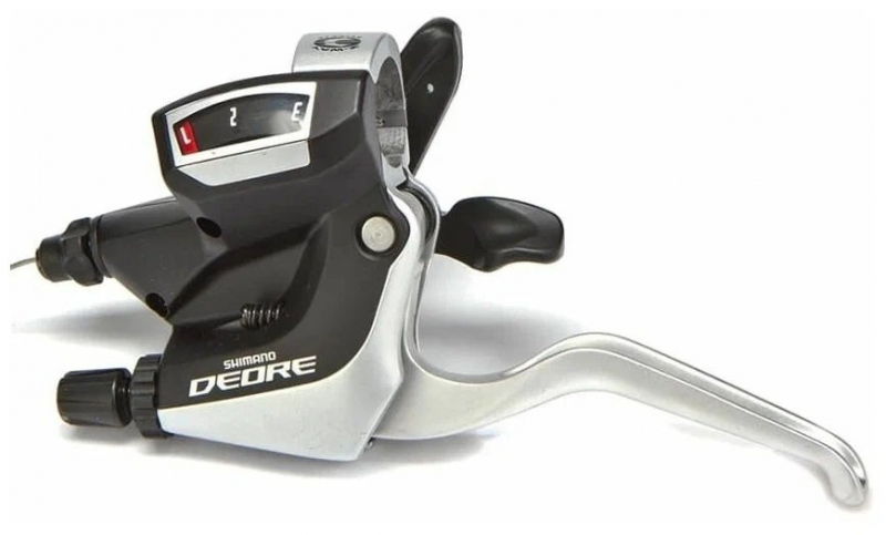 Шифтер триггерный с ручкой тормоза ST-M590 Deore SHIMANO левый 3 скоростей, с тросом 1800