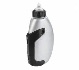 Фляга CB-15086 600мл с креплением на раму, полиэтиленовая серебристая