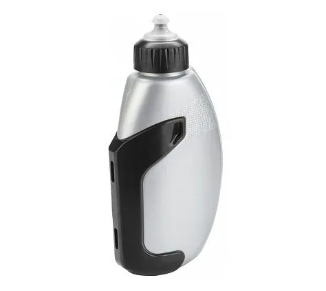 Фляга CB-15086 600мл с креплением на раму, полиэтиленовая серебристая - #1